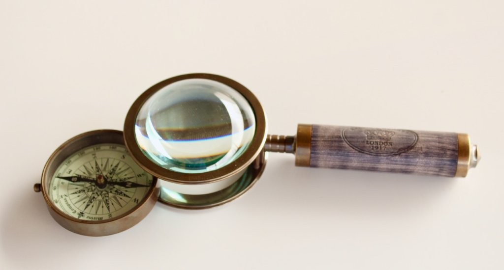 Compass With Leather Handle